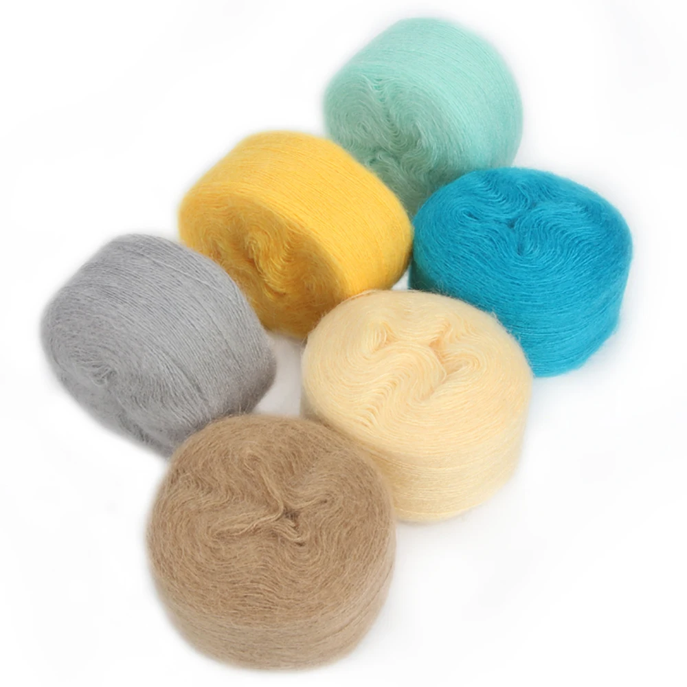 Silk Mohair Knitting Soft Yarn, Baby Sweater, Acrylic Plush Fluffy , A Variety Of Colors To Choose From1Pcs=50G 524 Yards/0.9MM