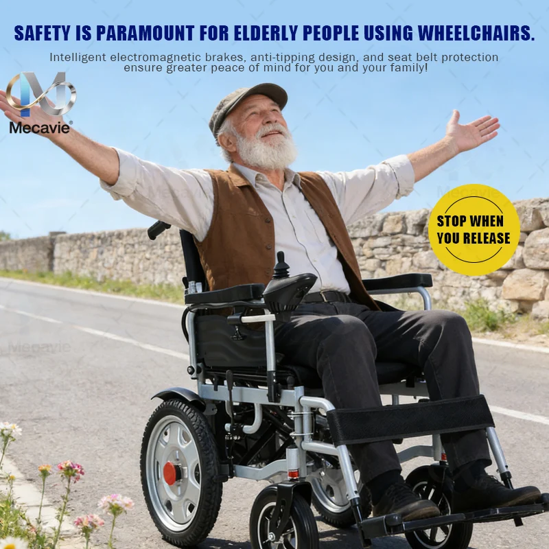 Brand New Elettrico Pieghevole Portatile Sedia a Ruote Disabili Scooter Sedia a Ruote Walker Rollator Tendenza Aiuto per la Mobilità per Disabili - immagine 2
