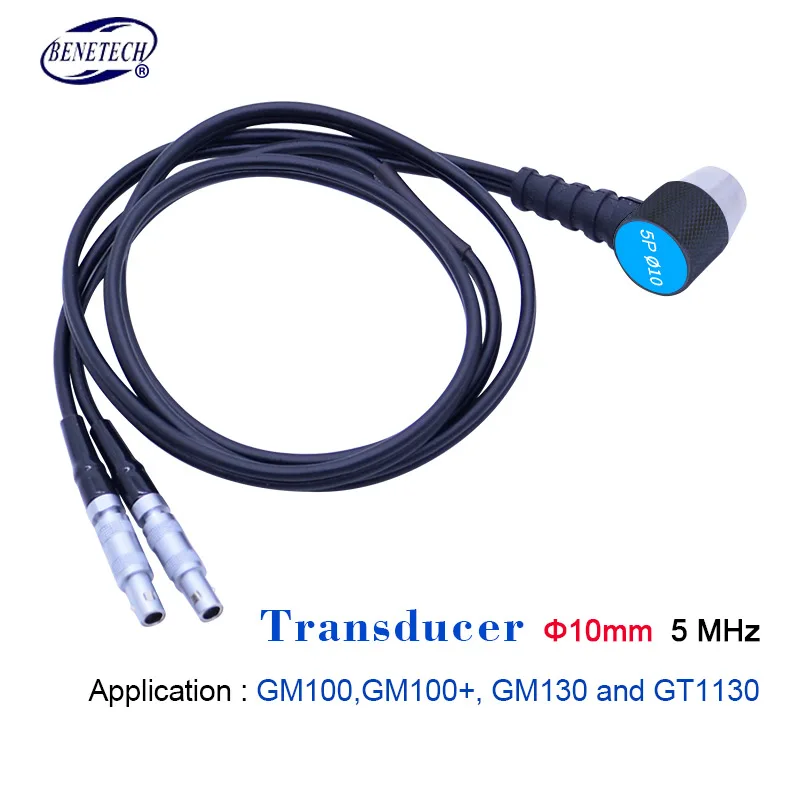 Ultrasonic thickness gauge Probe transducer diameter 10mm/5MHz original Probe for Benetech GM100 GM100+ GM130 GT1130