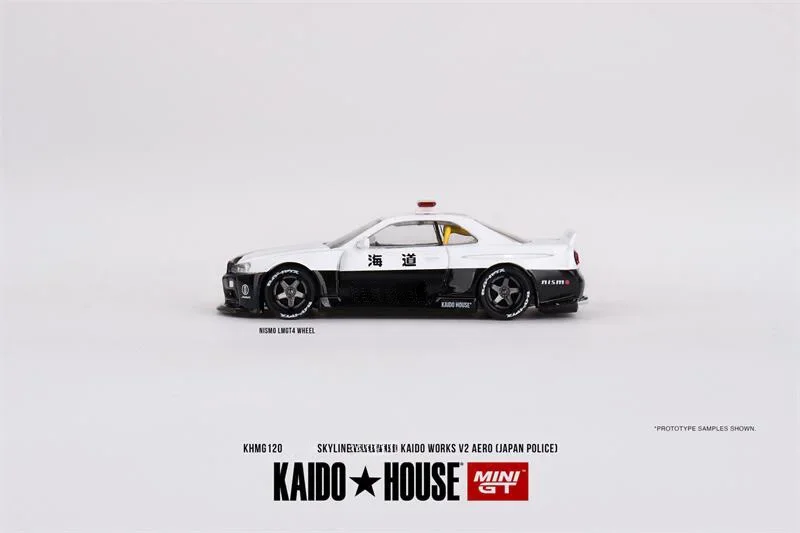 Kaido House x MINI GT 1:64 R34 Kaido Works (V2 Aero) Police
