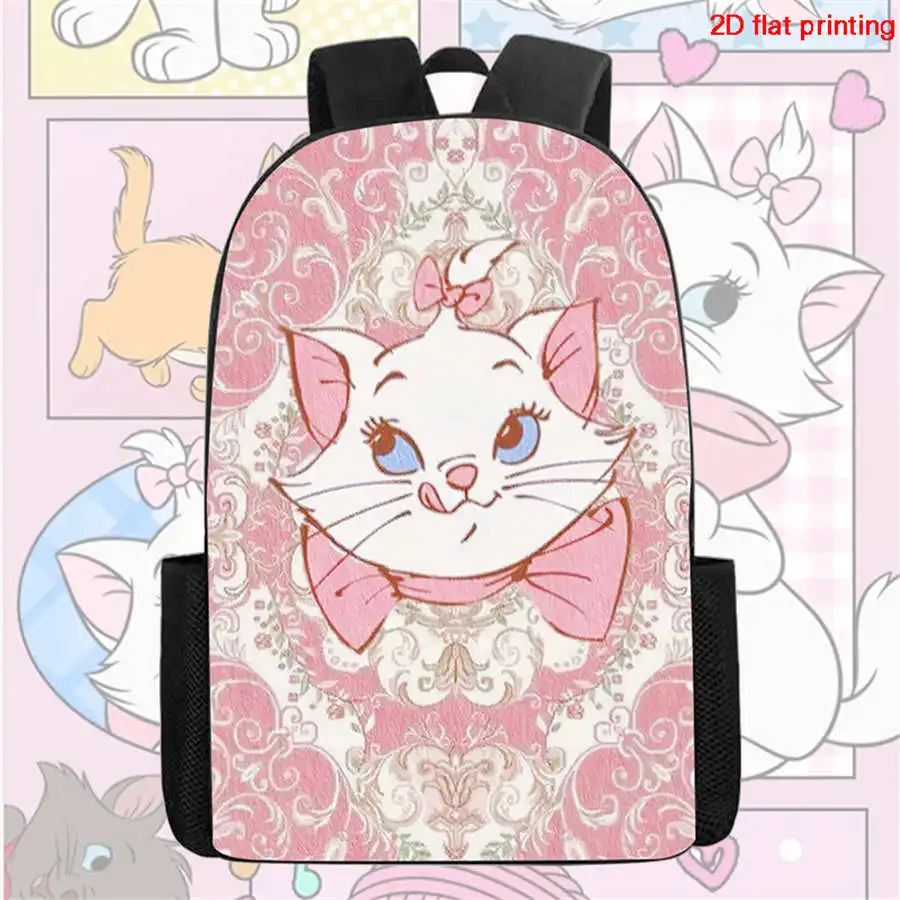 Children's Student Marie-Cat Cartoon Girl Large Capacity Backpack, Suitable For 5-10 Year Old Kids, Lightweight Schoolbag 1
