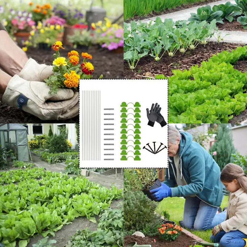 Greenhouse Hoops Long Greenhouse Hoops Grow Tunnel Garden Bed Stakes Handmade Plant Support Garden Stakes Supplies Hoop