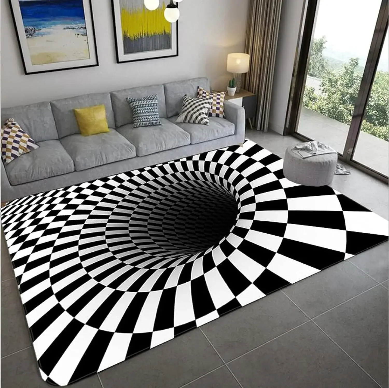 3D Vortex Illusion Rug 2