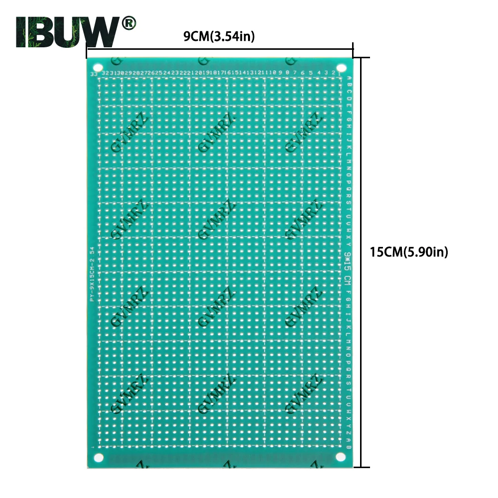 단면 녹색 PCB 프로토타입 보드 DIY 전자 프로젝트용 범용 스루홀 퍼프보드
