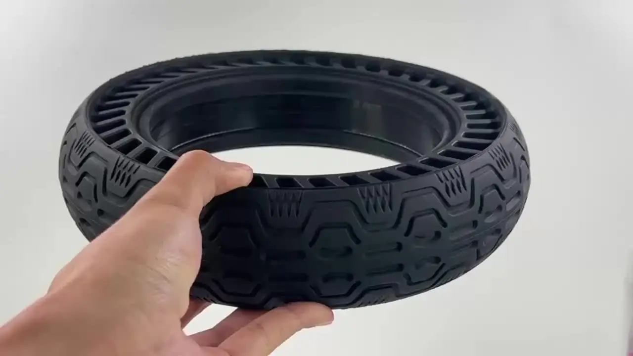 OUXI 10 X 2.5 Inch Replacement Solid Rubber Tyres 60/70-6.5 For Ninebot G30 Max /G30D With 1 Mounting Tool For Electric Scooter Solid Rubber Tyres, 10 X 2.5 Inch Replacement Wheels, Highly