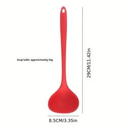 Silicone Kitchen Utensils Set - Non - Stick, Dishwasher Safe Cooking Tools (Red Secret spoon)
