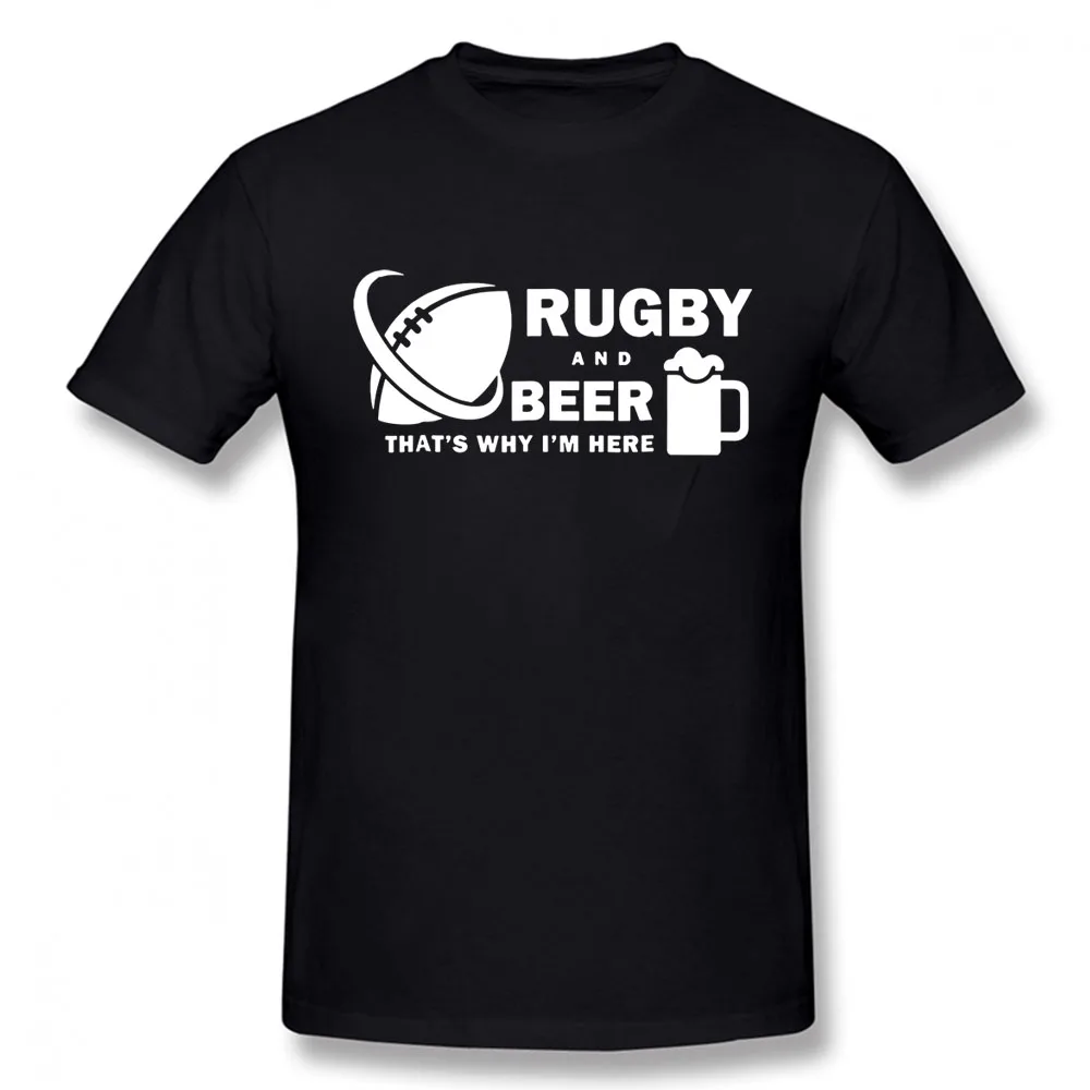

Rugby Love Beer Funny Unisex Graphic Fashion New Cotton Short Sleeve T Shirts O-Neck Harajuku T-shirt