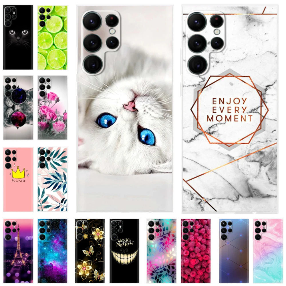 Per Samsung Galaxy S22 Ultra Case Luxury Funda Custodie Morbide In Silicone Per Samsung Galaxy S22 S 22 Plus S22 + Paraurti Posteriore