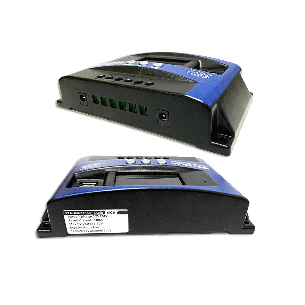 MPPT Solar Charge Controller 100A 60A 50A 40A 30A 12V/24V 2USB LCD Load Discharger solar charger controller