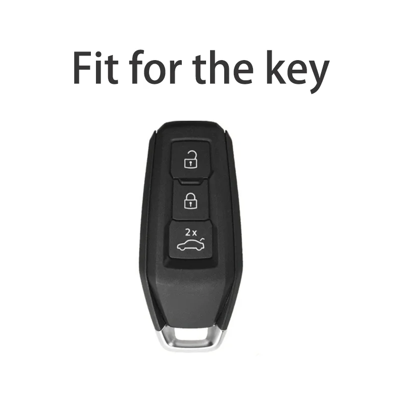 Sleek Transparent Black Car Key Case Cover with Keychain