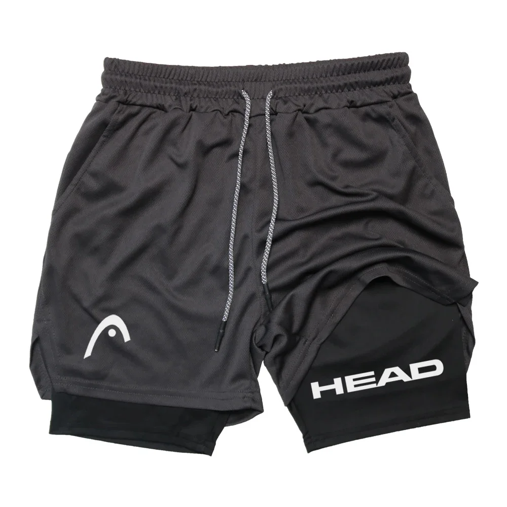 running shorts Anime Berserk Running Shorts Men Fitness Gym Training 2 in 1 Sports Shorts Quick Dry Workout Jogging Double Deck Summer