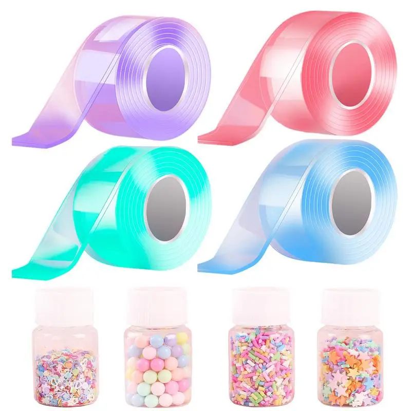 Nano Bubble Tape Multipurpose Blowable Tapes Reusable Nontoxic High Sticky Transparent Double-sided Adhesive For DIY Pinch Toy double sided adhesive tape double sided tape