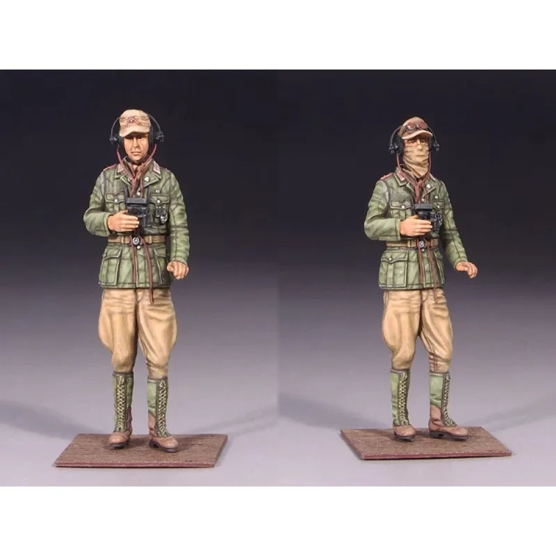 1/35 Die Cast Resin Figure Soldier Model Kit Historical Military Tank Commander  Miniature Unassembled and Unpainted DIY Toys