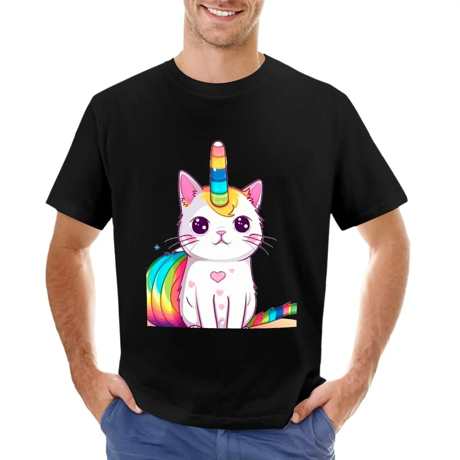 

Rainbow Cat - Meowgical T-Shirt man clothes cat shirts men t shirts