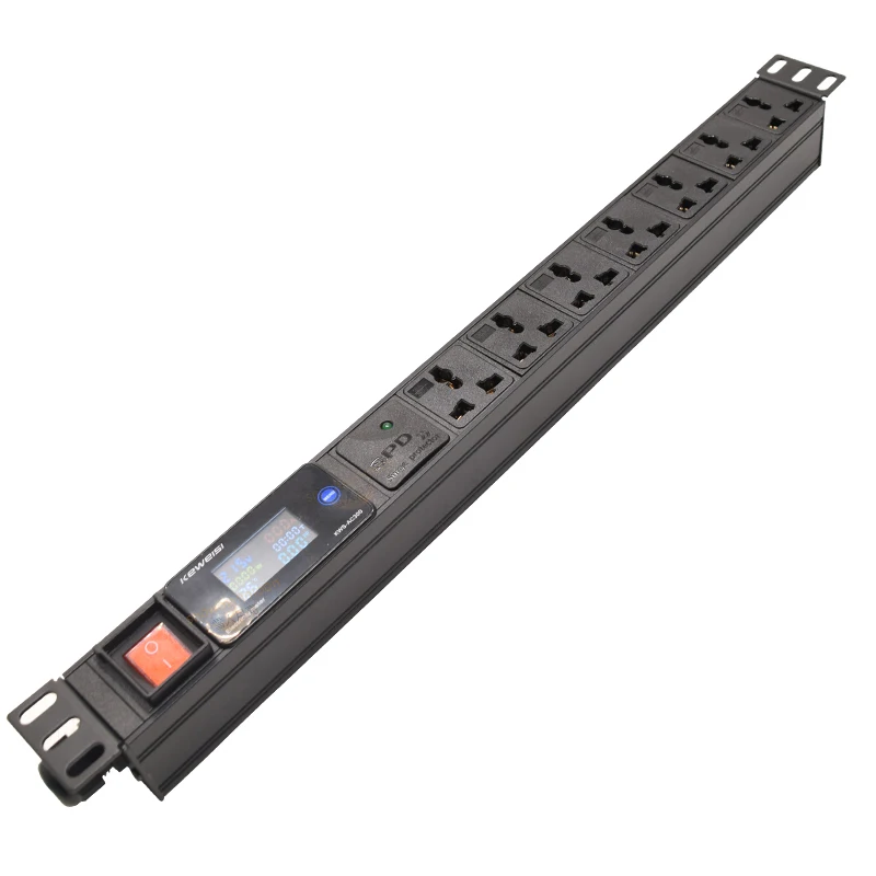 

Smart Power Strip For Network Cabinet Rack Power Distribution 2-7 Wyas Socket Digital voltage measuring instrument