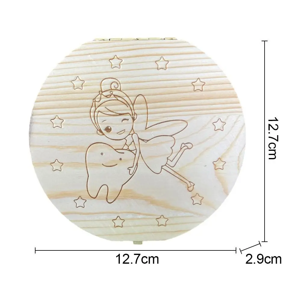 Wooden Baby Tooth Storage Box for Kids