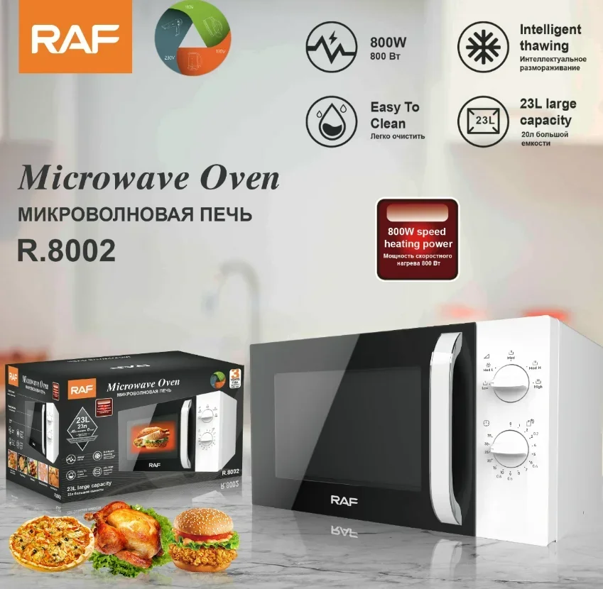 23L Microwave Countertop Household Kitchen Home Use Safe Healthy Fast Heating Baking Pizza 6