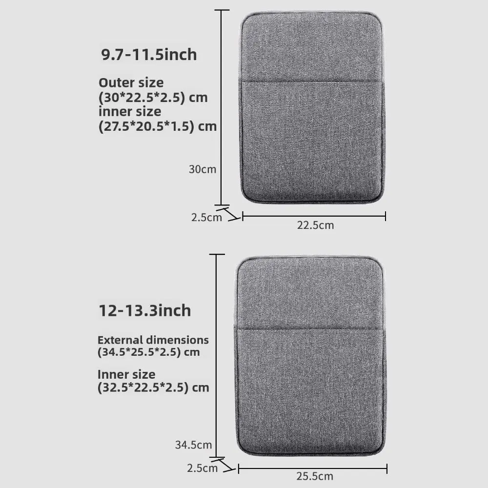 Large Capacity Tablet Sleeve Bag with Shoulder Strap and Handle