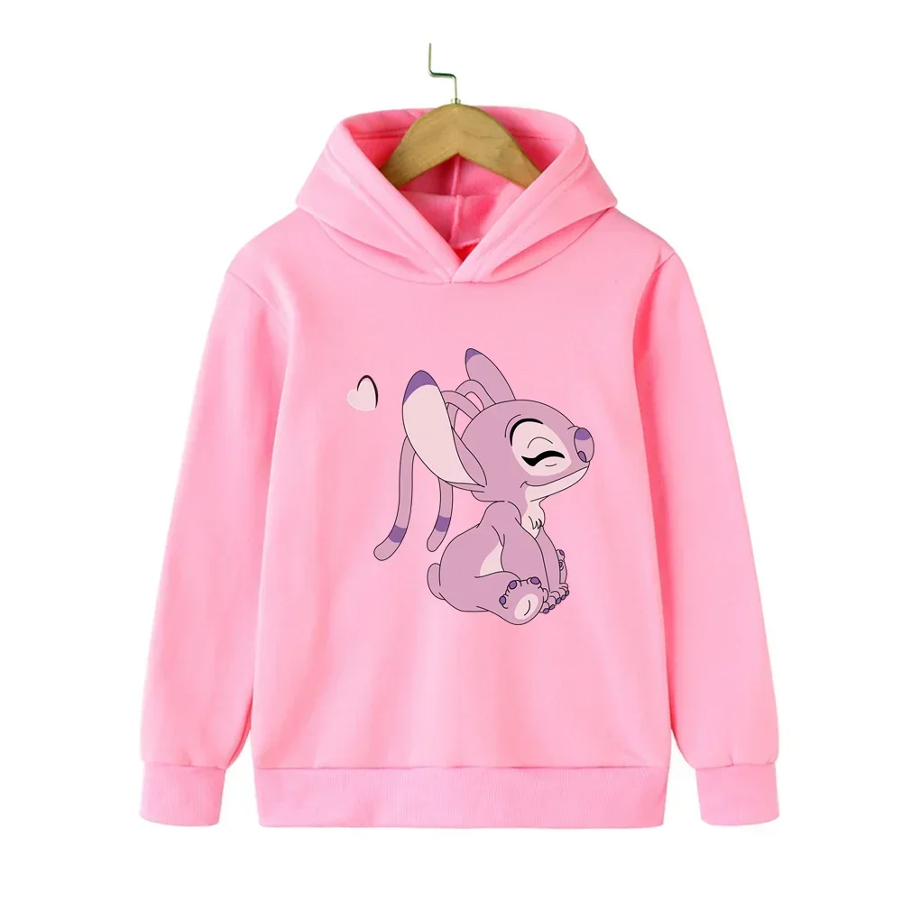 

Lilo & Stitch Hoodie Kids 1-16 Year Clothes Suitable Baby Girl Long Sleeve Antumn Pullover Sweater