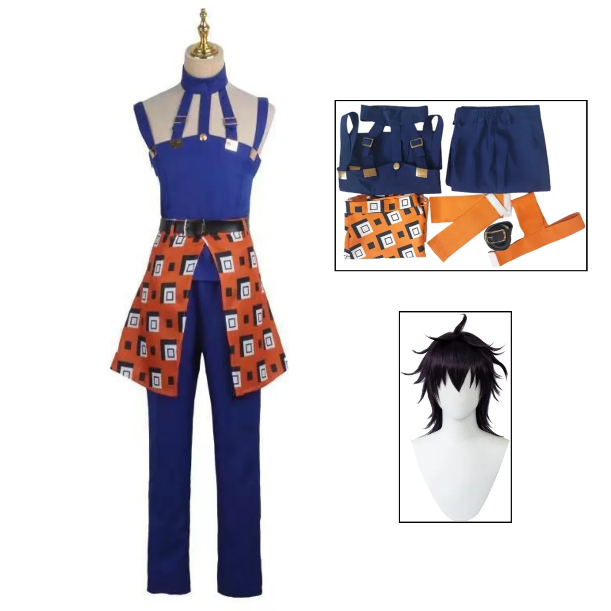 thumbnail image 1 of Disfraz de Anime JOJO JoJo's Bizarre Adventure Ghirga Narancia, disfraz de Cosplay, uniforme de exhibición de carnaval de Halloween, disfraz de actuación, 1 of 5