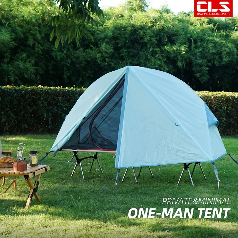

Outdoor Off-ground Tent Single Camping Folding Bed Matching Portable Aluminum Alloy Mosquito Net Windproof Anti-UV Fishing Tent