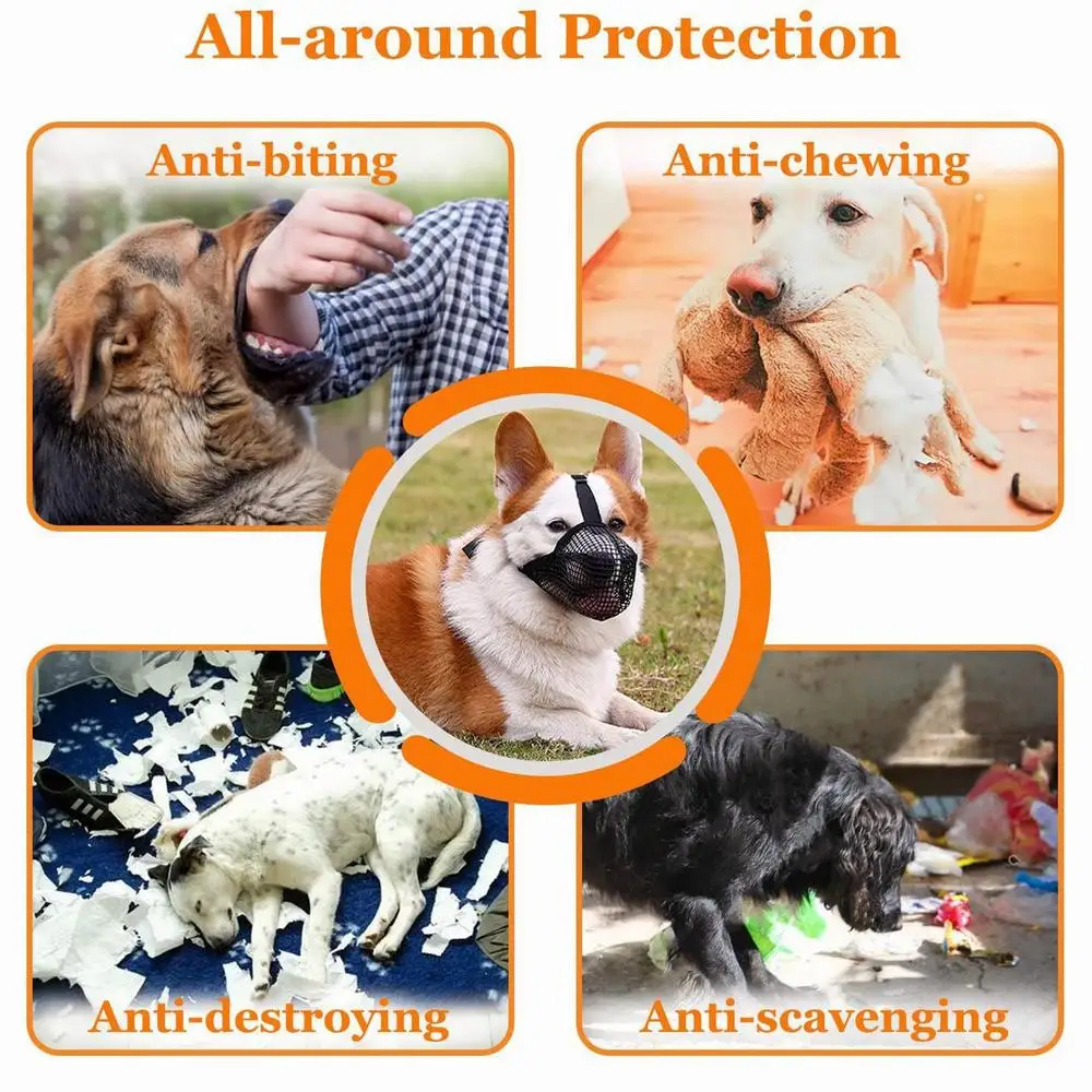 Dog Muzzle - Soft Mesh Covered Mouth Guard