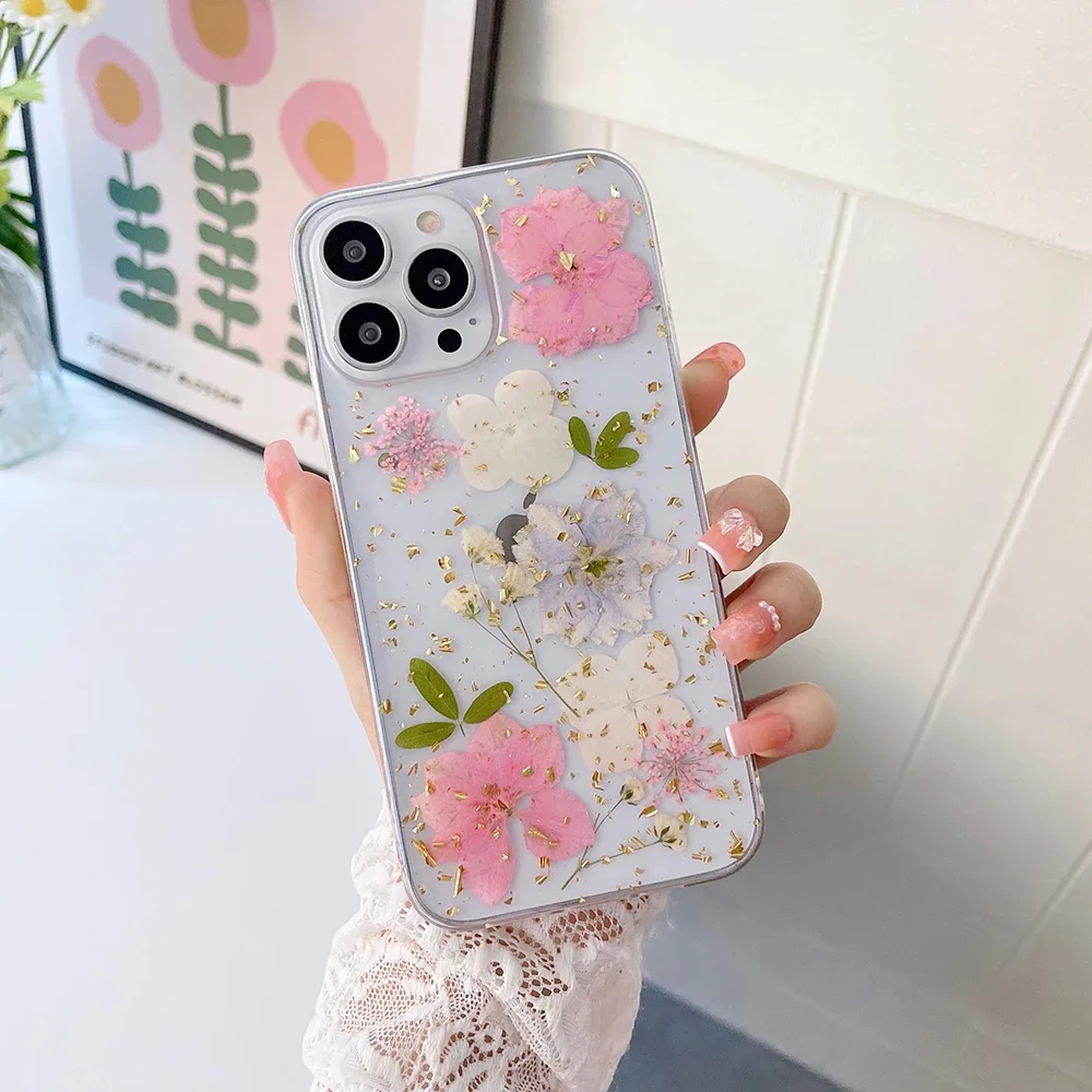 Luxury Glitter Flower Ring Case For IPhone 14 Pro Max / 13 / 12 / 11 / XS Max / XR
