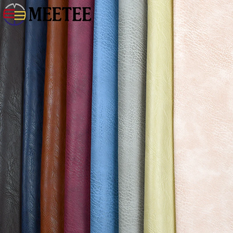 

Meetee 100X137cm 0.7mm Thick Leather Fabric PVC Synthetic Leathers for Notebook Bags DIY HomeTextile Decorative Fabrics