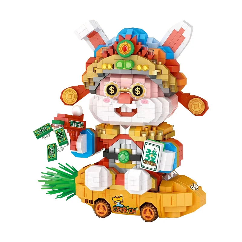 

1200pcs LOZ Micro Building Blocks China Money Rabbit Year Spring Festival Educational Bricks Toys Boy Girl Christmas Gifts 8138