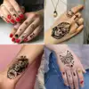 60 Sheets Ferocious Lion Tiger Temporary Tattoos For Men Women Arm Neck Devil Skull Tattoo Black Wolf Dragon Tatoo Small Desgin 4
