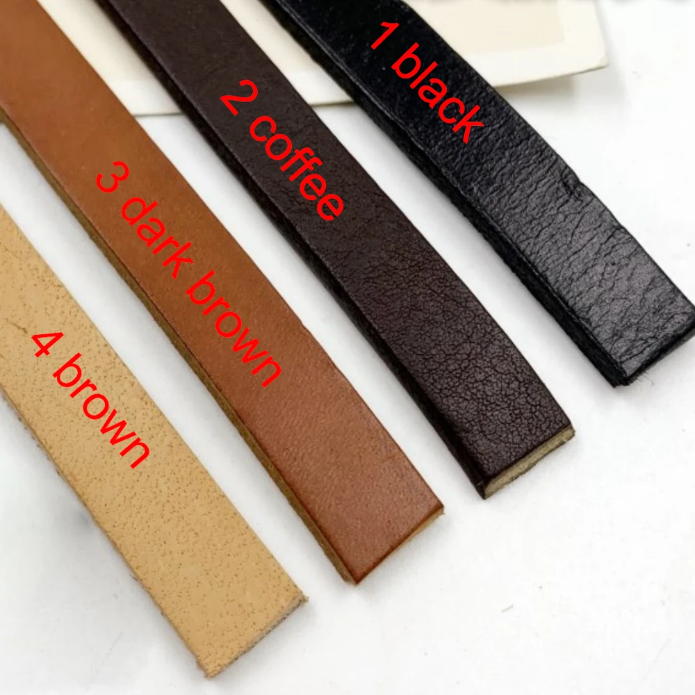 3/4/5/6/8/10 mm Dicke 3 mm echtes Leder flacher Tanga Lederband Schnur Seil für DIY Halskette Armband DIY Schmuckherstellung – Detail 7