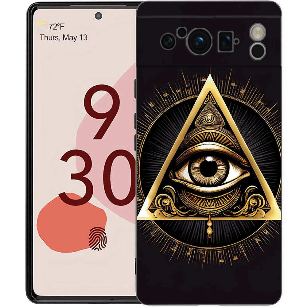 Sacred Eye of Horus Egypt Fresco Shockproof Silicone Phone Case