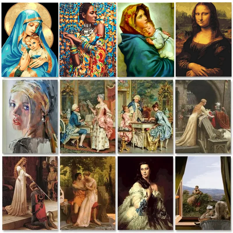 귀여운 애니메이션 모자이크 AB 다이아몬드 페인팅 'The-P-Powerpuffs-G-Girls', DIY 아트, 5D Corss 스티치 라인스톤 자수, 수제 9 GATYZTORY 클래식 공예, 숫자 별 아크릴 페인트 마커, 벽 아트 페인팅 장식