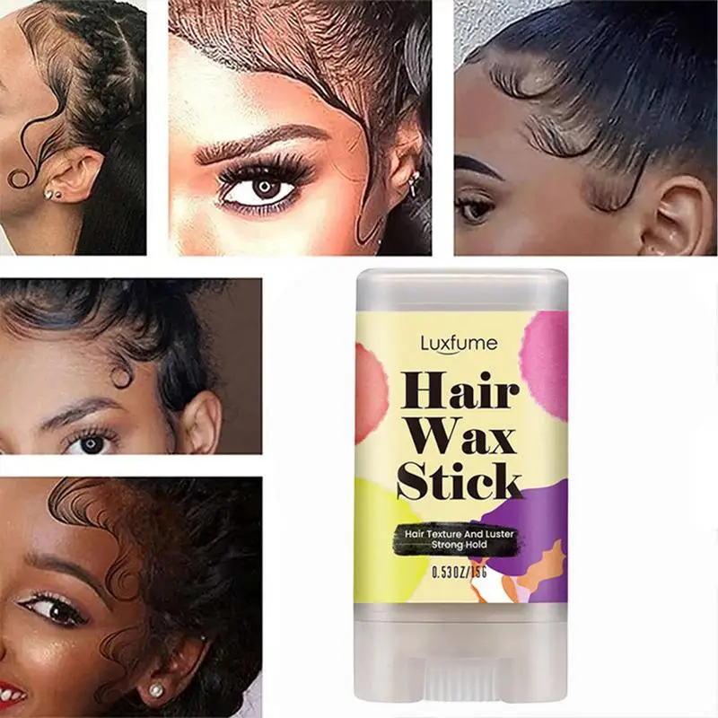 15G Hair Wax Stick Hair Styling Wax Stick Hair Moulding Stick Cera Per Capelli Non Grassa Portatile Per Capelli Ricci Con Bordo Capelli Crespi