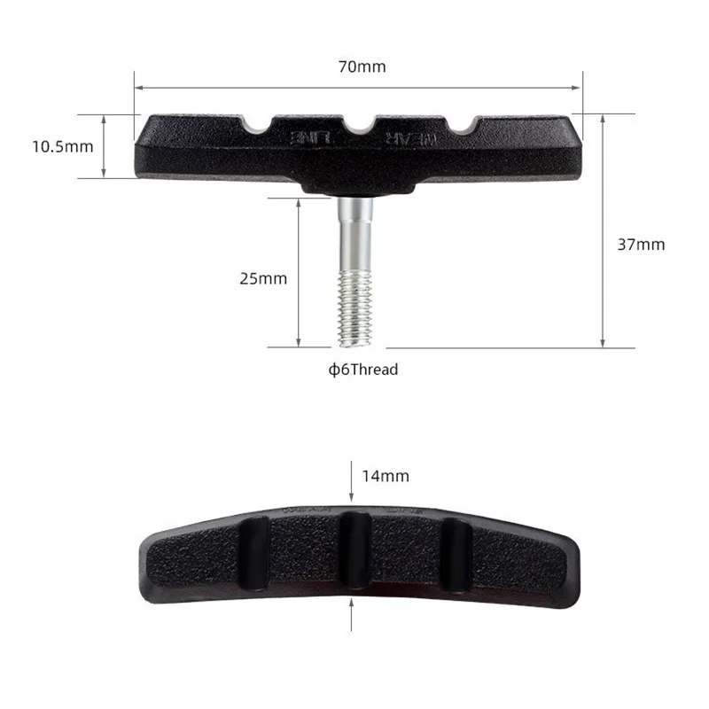Bicycle V-shaped Brake Pads Wear resistant V Brake Replace accessories Bicycle Disc Brake Pads Brake Pads Bike Brake Pads