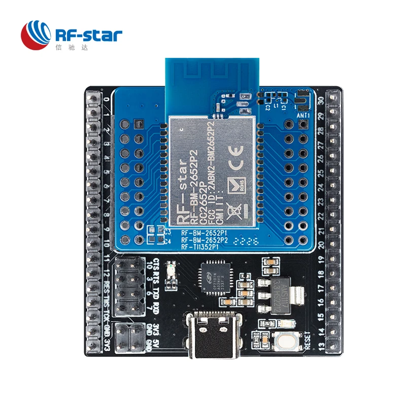 TI CC2652P Development Board Zigbee Module Test Board USB-to-UART Tool Serial Adapter for Debugging CC2652P/P7 Modules