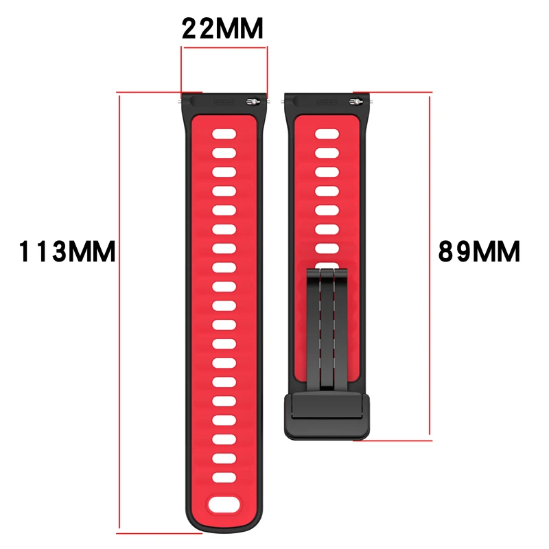 Silicone Sports Magnetic Band Bracelet, 22mm Strap