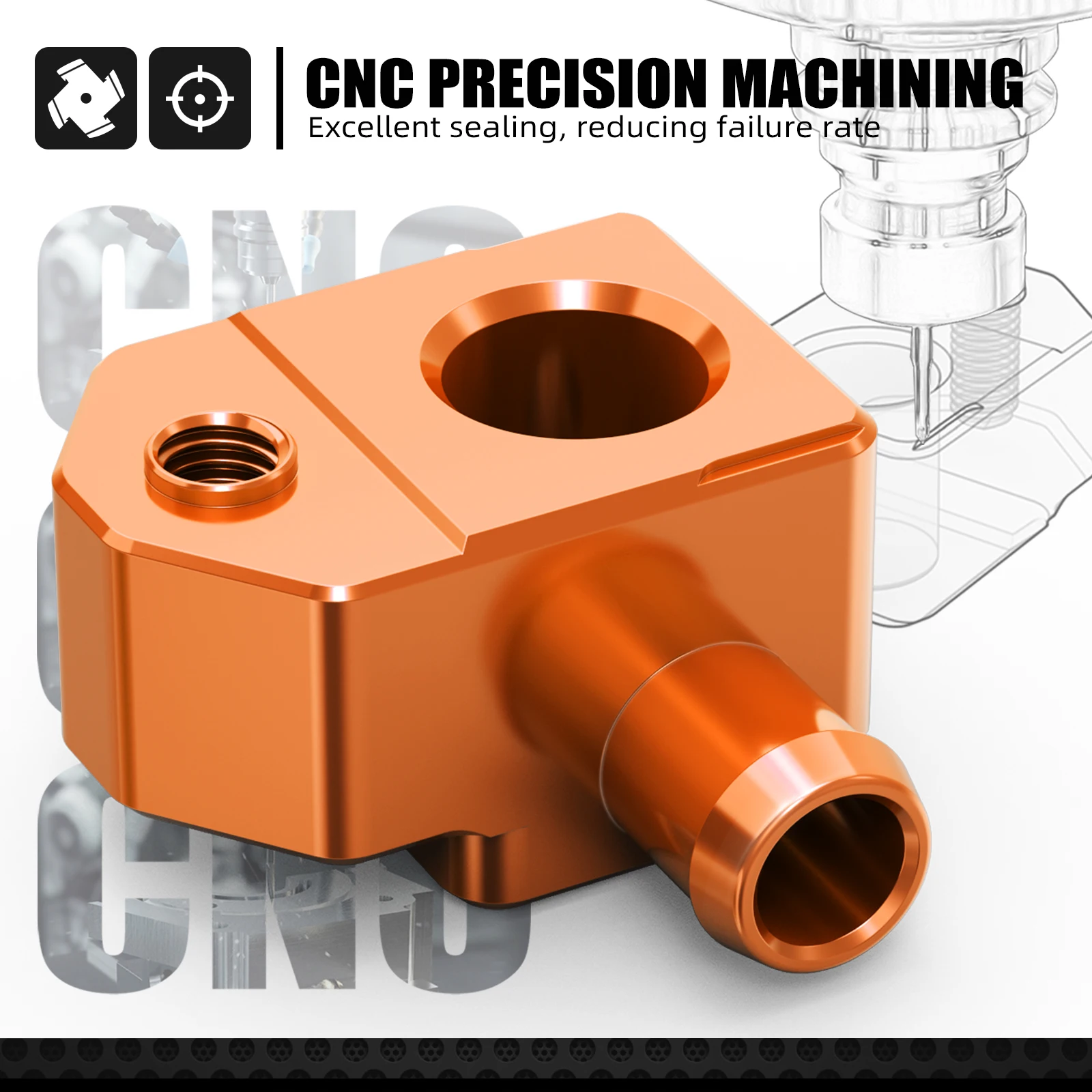Für 2026 2025 2024 GasGas EC300 EC250 EC125 MC 125 250 300 EX300 TBI Kurbelgehäuse Drucksensor Modifizierte Halterung Halter – Detail 7