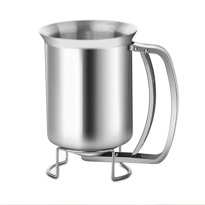 Stainless Steel Pancake Batter Dispenser Bottle - 1000ml Capacity For Cupcakes & Muffins