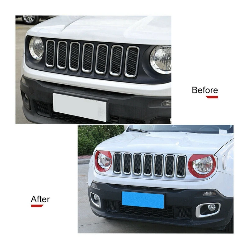 

2 шт., накладки для фар Jeep Renegade 2015 - 2017