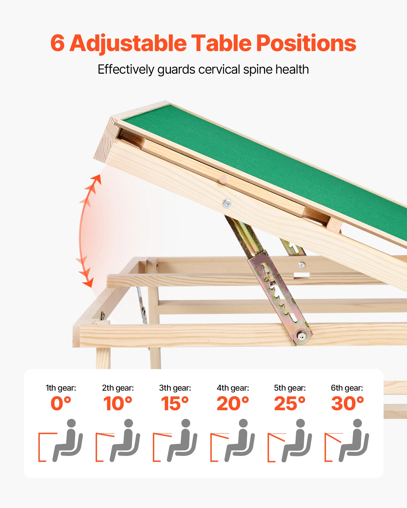 Portable Wooden Puzzle Table with Felt Surface and Drawers