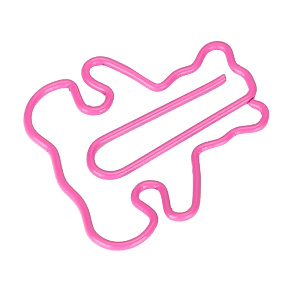 20개입 로즈 레드/오렌지 페이퍼클립 곰 모양 플라스틱 코팅 와이어 미니 페이퍼클립 녹 방지 1×1인치 곰 모양 페이퍼클립