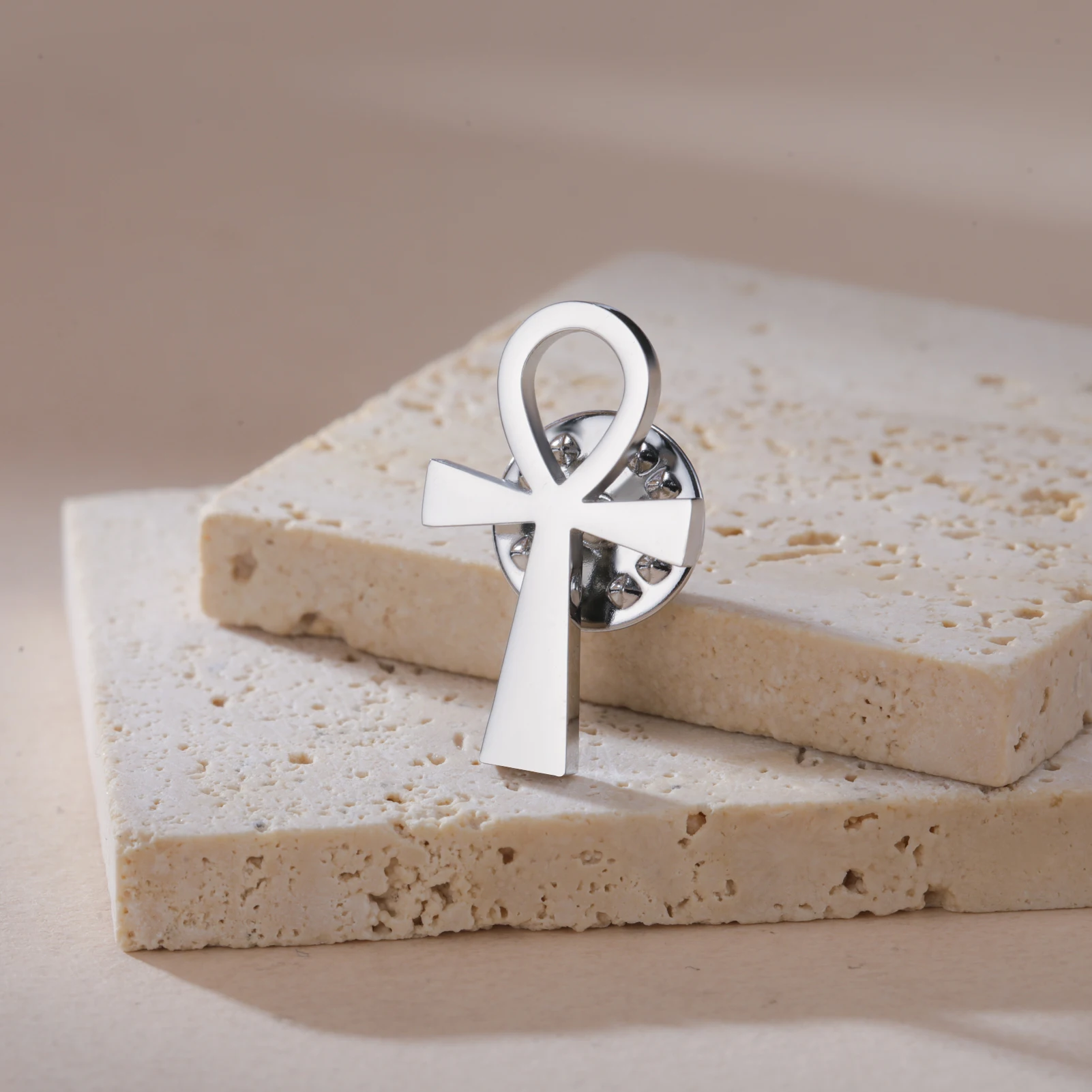 Retro egto Ankh croce spilla per donna uomo in acciaio inox chiave della va simbolo amuleto gioielli egiziani accessori da sposa per feste