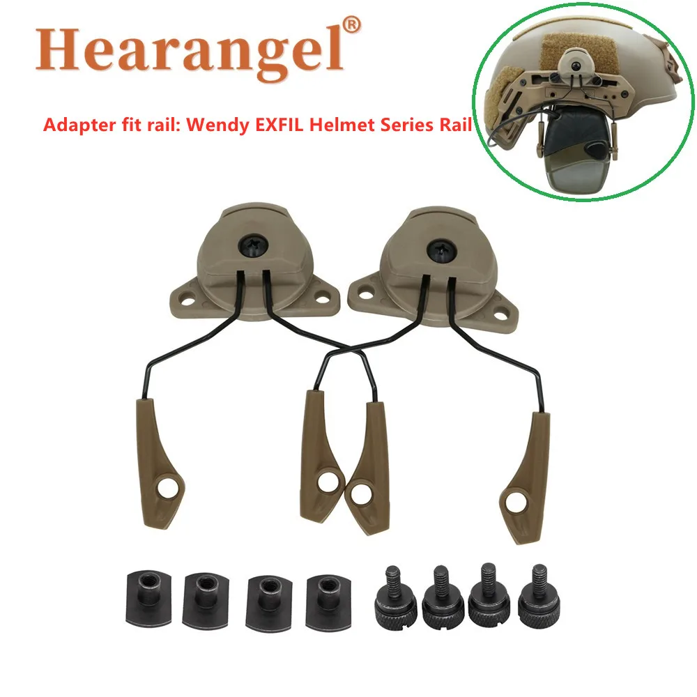 Tactical Headset Accessorie bracket Wendy EXFIL Helmet Serie Rail Adapter for Impact Sport Electronic Earmuff Shooting Headphone