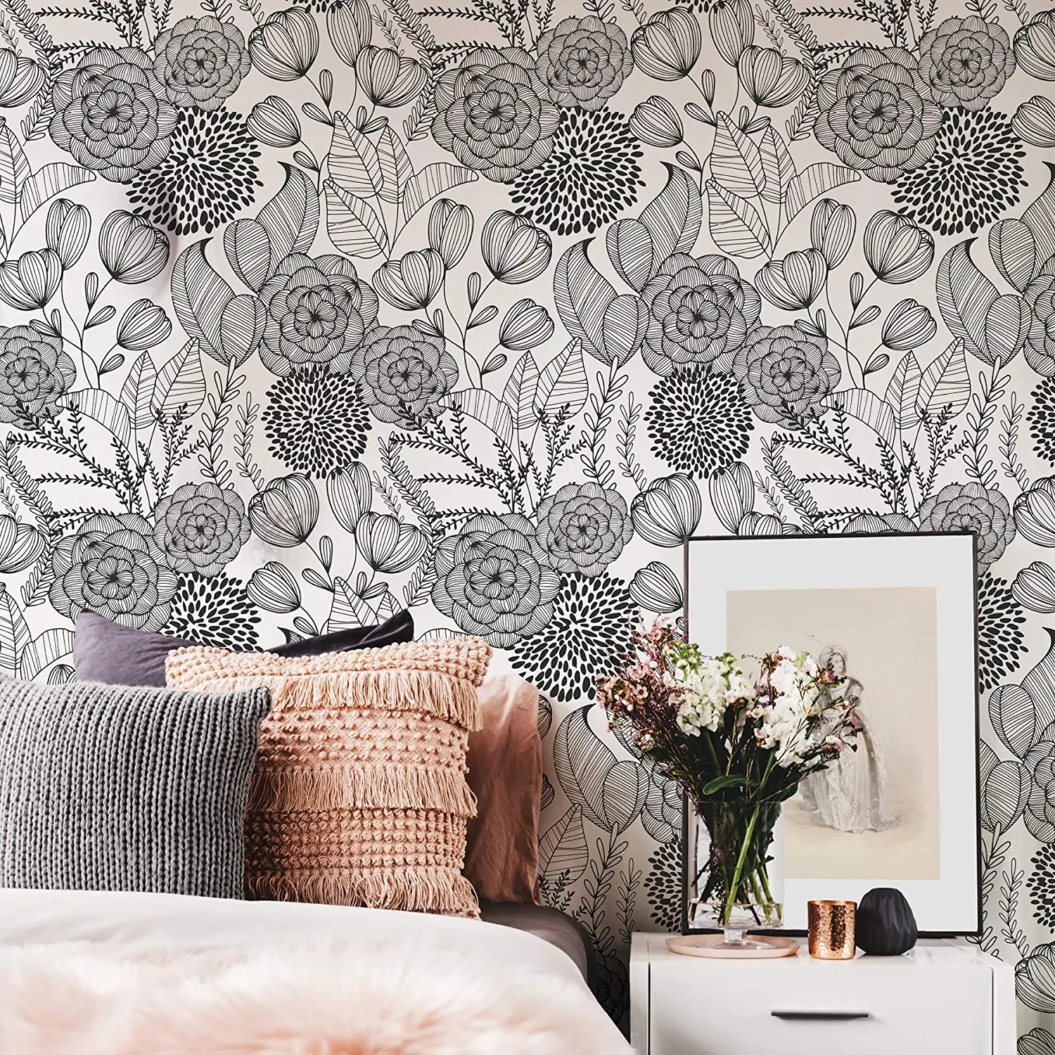Custom Papel De Parede 3D Photo Wallpaper for living room home decor Black And White Forest Mural wall Painting stickers muraux
