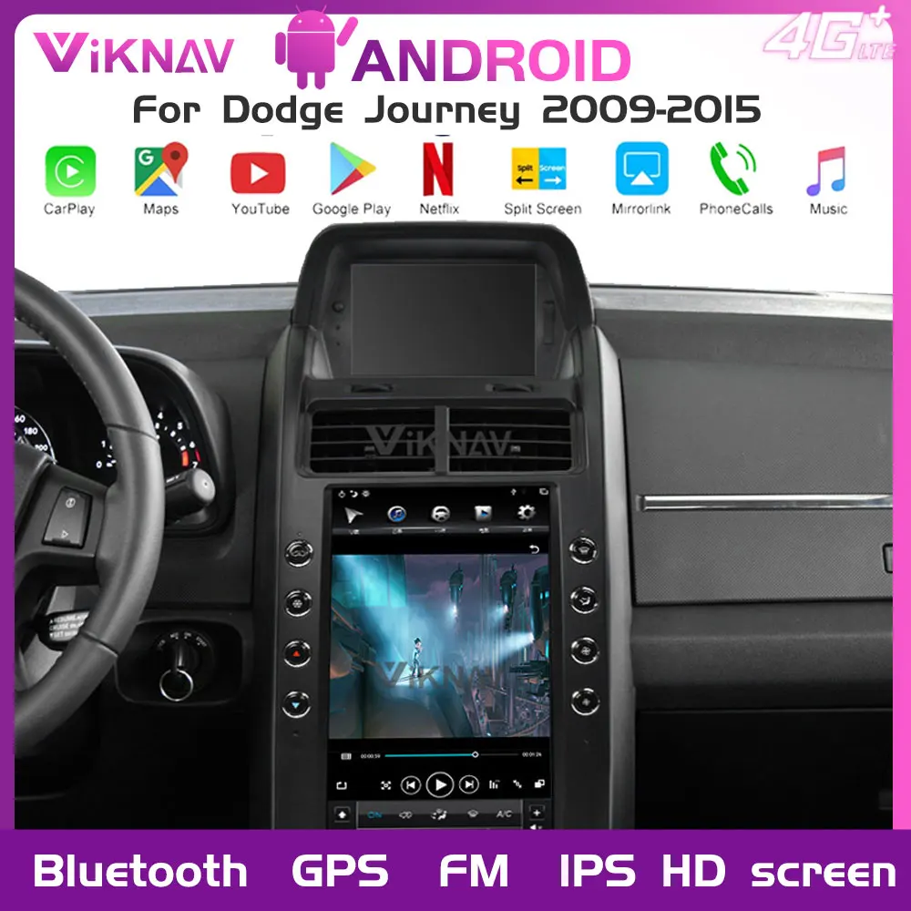 

13.6inch Android For Dodge Journey Car Radio 2009-2015 Stereo Car GPS Navigation Video DVD Multimedia Player Carplay 2din