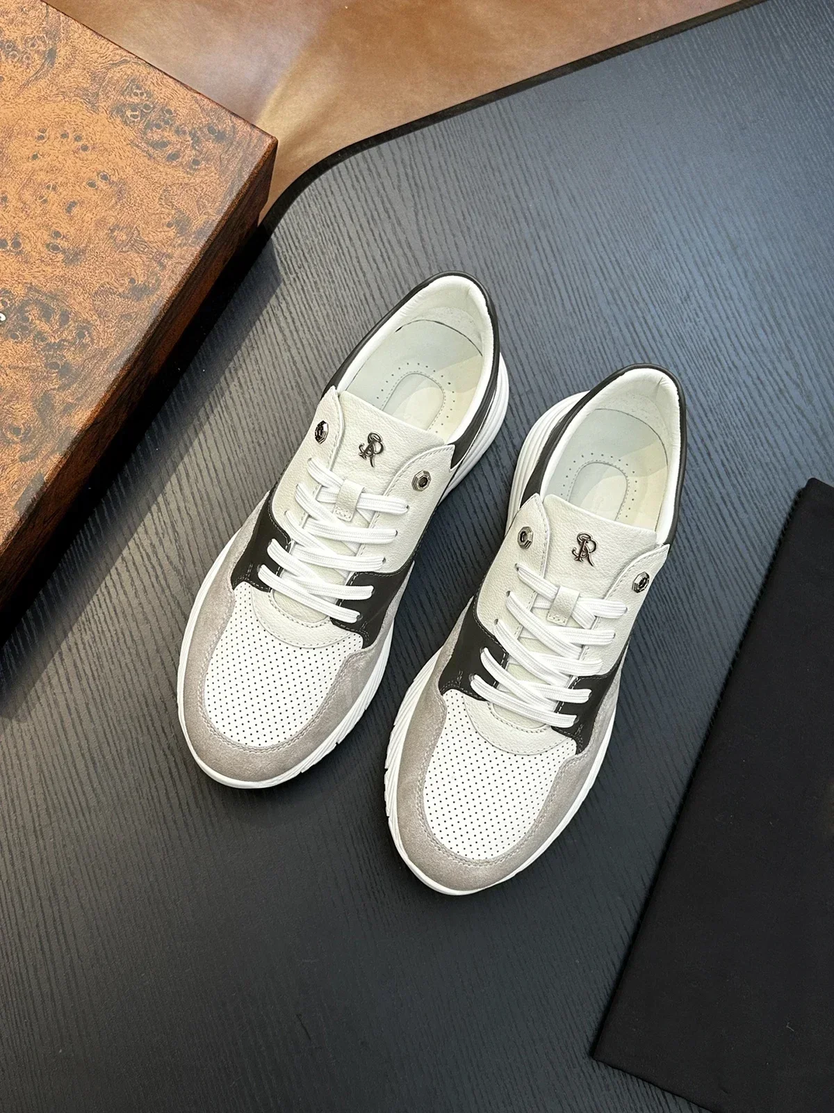BILLIONAIRE BLSK CPRT Shoes Cowhide 2025 new leather shoes quality business Sports comfortable Men‘s European big size 39-46 4