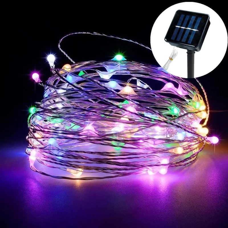 Enchanting LED Solar Fairy String Lights - Outdoor & Indoor Decorative Wire Garland