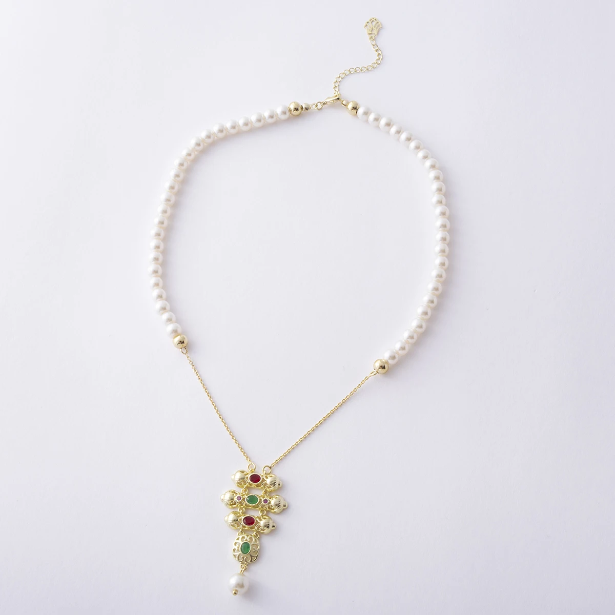 LUIZADA 2023 June Exquisite New Design Pearl Women'S Necklace Gem Pendant Morocco Wedding Necklace Accessories Gift