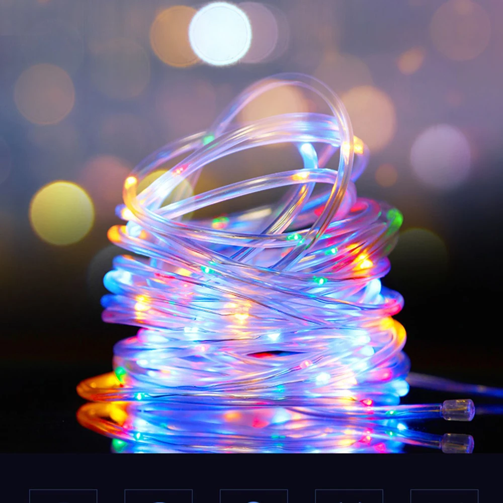 Rope Tube String Light Fairy Holiday Christmas Party Solar Garden Waterproof Lights22M LED Outdoor Solar Lamps 200LEDs solar led lights outdoor